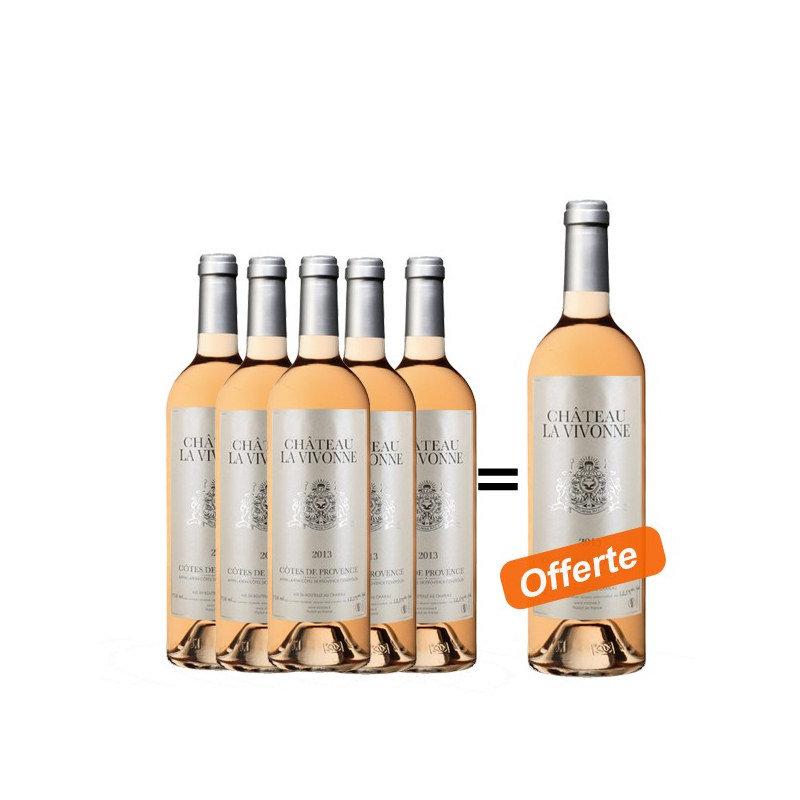 Château la Vivonne Côtes de Provence Rosé 2013 - Lot de 6 bouteilles