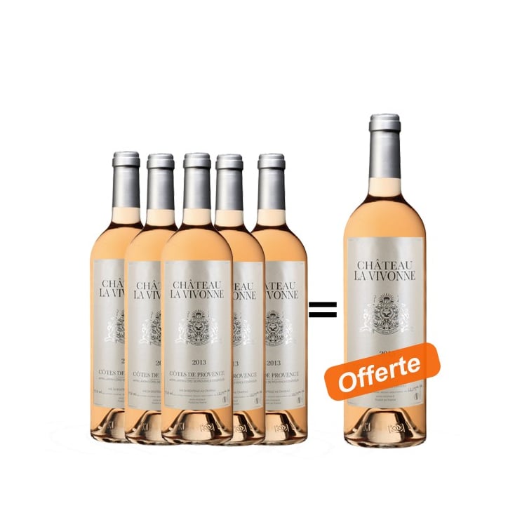 Château la Vivonne Côtes de Provence Rosé 2013 - Lot de 6 bouteilles