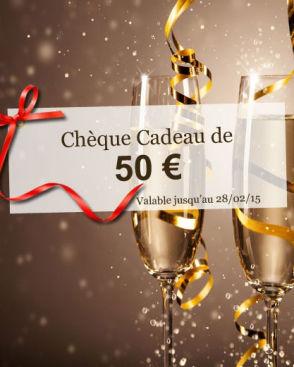 Chèque cadeau d'une valeur de 50 €