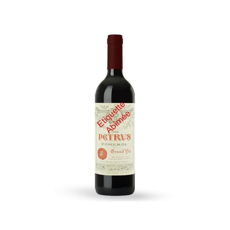 Petrus 1988 Etiquette Légèrement Abimée - Vin rouge de Pomerol