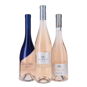 Coffret 3 bouteilles vins rosés Minuty 2023 | vin-malin.fr
